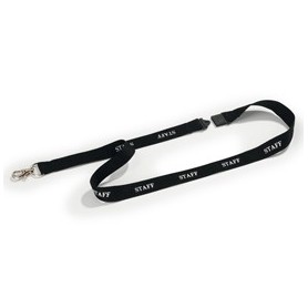 10 CORDONCINI PORTABADGE NERO STAMPA STAFF DURABLE - 8239-01