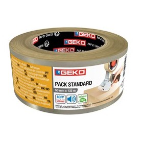 NASTRO IMBALLO NOISE 50MMX132MT TRASPARENTE GEKO - 18000/60