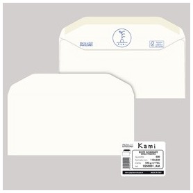 500 BUSTEKAMI GOMMATE BIANCA CARTA RICICLATAFSCÂ®S/FINESTRA 110X230MM 100GR PIGNA - 0250001AM