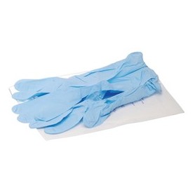 PAIO DI GUANTI STERILI MONOUSO IN NITRILE TG. UNICA AZZURRO PVS - GUA155