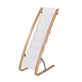 PORTARIVISTE DA TERRA DIM. 34X50X93CM - 6 TASCHE ALBA - DDEXPO6W BC