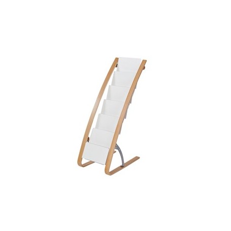 PORTARIVISTE DA TERRA DIM. 34X50X93CM - 6 TASCHE ALBA - DDEXPO6W BC