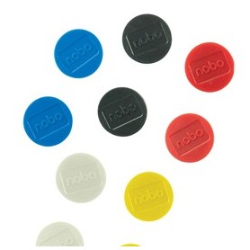 10 MAGNETI EXTRA-FORTE Ã38MM COLORI ASSORTITI NOBO - 1915318