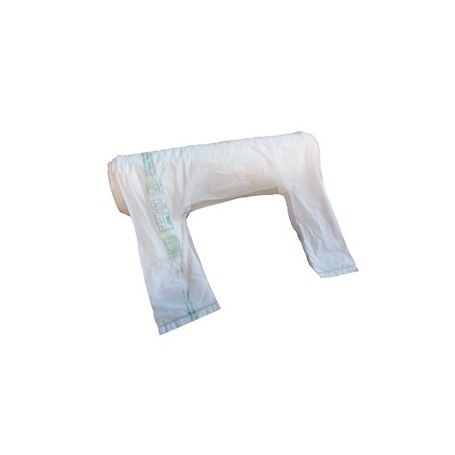 ROTOLO DA 100 SHOPPER BIANCHI MAXI 13Â? 30X60CM 10+10CM MATER-BI - G1D009R