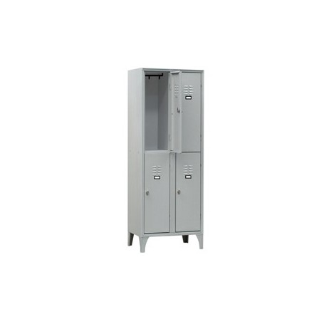 SPOGLIATOIO IN METALLO A 4 VANI SOVRAPPOSTI 60X50CM H180CM GRIGIO 116S/04/S - 116S/04/S