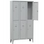 SPOGLIATOIO IN METALLO A 6 VANI SOVRAPPOSTI 90X50CM H180CM GRIGIO 116S/06/S - 116S/06/S