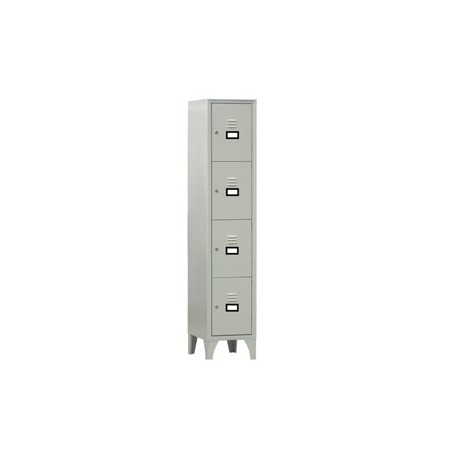 ARMADIO CASELLARIO IN METALLO A 4 VANI 35X50CM H180CM GRIGIO 170/04/S - 170/04/S