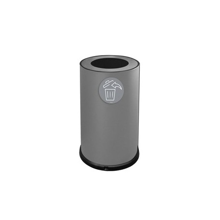CONTENITORE TONDO 1 SCOMPARTO 100L IN ACCIAIO GRIGIO STILCASA - 991/G