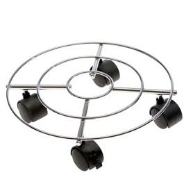 TROLLEY PORTAVASO IN ACCIAIO Ã 30CM - 5109