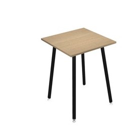 TAVOLO ALTO 80X80XH105CM NERO/ ROVERE SKINNY METAL - 6401-DJC-C-AQ