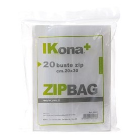 20 SACCHETTI ZIP 10X20CM IN PLASTICA 1800 IKONA+ - 1800