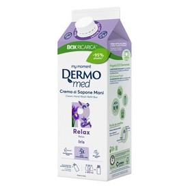 RICARICA CREMA DI SAPONE MANI IRIS 900ML DERMOMED - CSBOX2063