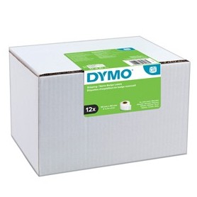 VALUE PACK 12 ROTOLI ETICHETTE SPEDIZ/BADGE 54X101MM BIANCO (220ETIC/RT) DYMO LW - S0722420