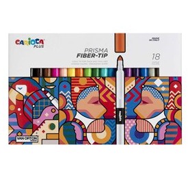 ASTUCCIO 18 PENNARELLI PRISMA COLORI ASSORTITI CARIOCA PLUS - 45206