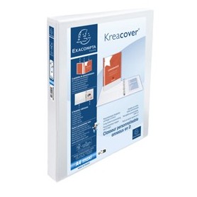 RACCOGLITORE PERS. 4 ANELLI A D 25 MM IN PP A4 BIANCO 51846E KREACOVER EXACOMPTA - 51846E