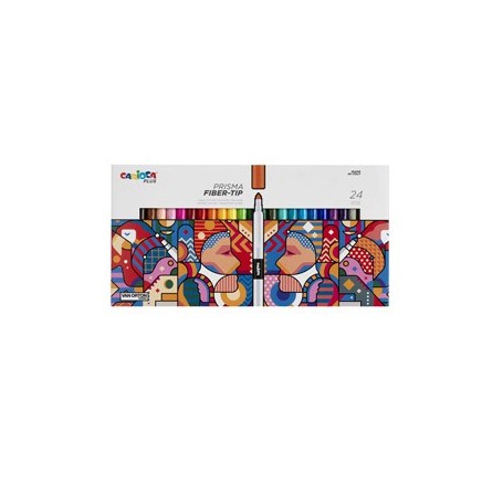 ASTUCCIO 24 PENNARELLI PRISMA COLORI ASSORTITI CARIOCA PLUS - 45207