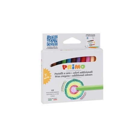 ASTUCCIO 12 PASTELLI A CERA Ã9MM X 85MM PRIMO - 0502PC12AD