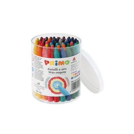 BARATTOLO 48 PASTELLI A CERA Ã9MM X 85MM PRIMO - 0503PC48E