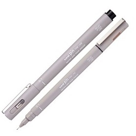 PIN FINELINER GRIGIO CHIARO PUNTA 0.1MM UNI MITSUBISHI - M PIN101 GRC