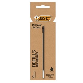 BLISTER 3 REFILL CRISTALÂ® RE'NEW 1MM NERO BICÂ® - 503839