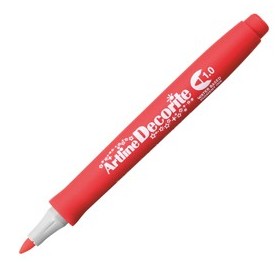 MARCATORE DECORITE PUNTA TONDA 1.0MM ROSSO ARTLINE - A EDF-1/R