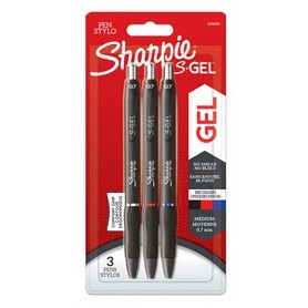 ASTUCCIO 3 PENNE GEL A SCATTO 0.7MM NERO/BLU/ROSSO SHARPIE - 2136596