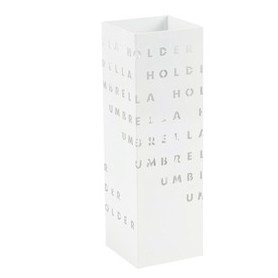 PORTAOMBRELLI IN METALLO VERNICIATO FANTASIA LETTERE BIANCO - P1817290