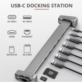DOCKING STATION MULTIPORTA USB-C 10-IN-1 DALYX TRUST - 23417