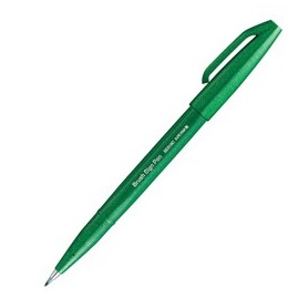 SIGN PEN BRUSH VERDE PENTEL - SES15C-D