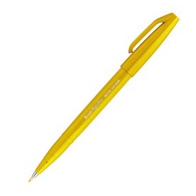 SIGN PEN BRUSH GIALLO PENTEL - SES15C-G