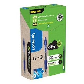 GREEN PACK 12PENNE + 12 REFILL ROLLER GEL SCATTO G-2 0