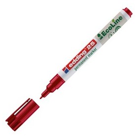 MARCATORE PERMANENTE 25 ECOLINE PUNTA TONDA 1.0MM ROSSO EDDING - 4-25002