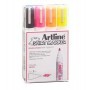 AST. 4 MARCATORI PER TESSUTO P. TONDA 2.0MM NERO/FUCSIA/GIALLO/ARANCIO ARTLINE - A EKT2/4W1