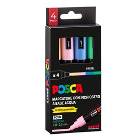 ASTUCCIO 4 MARCATORE UNI POSCA PC5M P.MEDIA 1