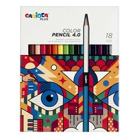 ASTUCCIO 18 MATITE COLORATE ASSORTITI CARIOCA PLUS - 45202