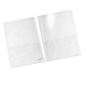 CONF 5 CARTELLINA DOPPIA TASCA PP TRASPARENTE PLASTIDEA - 7010TR
