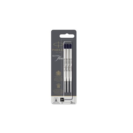 BLISTER 3 REFILL SFERA QUINKFLOW MEDIO NERO PARKER - 2119151