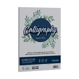 CARTA CALLIGRAPHY NATURE SHIRO ECO A4 50FG 250GR CENERE FAVINI - A69U914