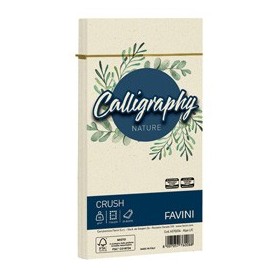 25 BUSTE CALLIGRAPHY NATURE CRUSH 90GR 110X220MM ALGA FAVINI - A57Q204