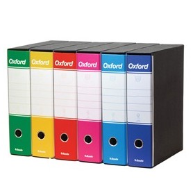 CONF 6 REGISTRATORI OXFORD G85 COLOR MIX V2 DORSO 8 CM F.TO PROTOCOLLO ESSELTE - 390785113