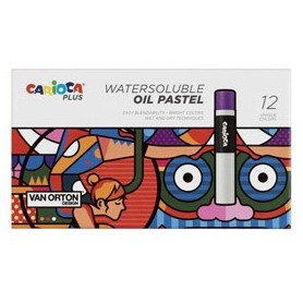 ASTUCCIO 12 PASTELLI A OLIO COLORI ASSORTITI CARIOCA PLUS - 45214