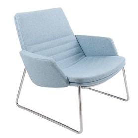 POLTRONA DIREZIONALE MASTER CELESTE CON BRACCIOLI INCLUSI E GAMBE FISSE - MSTPS/LC