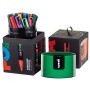 GIFT BOX C/COPERCHIO VERDE 18 MARCATORI UNI POSCA PC5M P. MEDIA COL.ASS. UNI - M 84008578