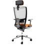POLTRONA SEMIDIREZIONALE ZOE ZOEPG ARANCIO/GRIGIO BRACC.REGOLABILI+POGGIATESTA - ZOEPG/BR3D/EA