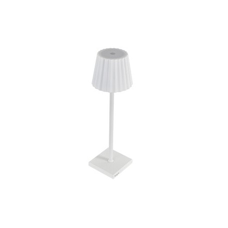 LAMPADA DA TAVOLO A LED IN ALLUMINIO E PMMA BIANCO - L1776619