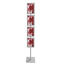 ESPOSITORE PORTA AVVISI CON 4 CORNICI A SCATTO A4 VERTICALE INUNO INFO JUNIOR - 3006139