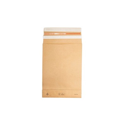 250 SACCHETTI A FONDO QUADRO E-GREEN CARTA KRAFT AVANA B4 25X35X5+10CM - 69113