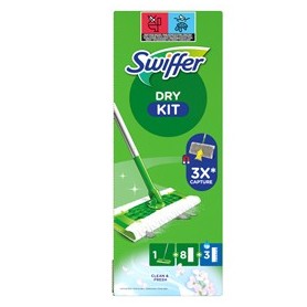 SWIFFER DRY - STARTER KIT COMPLETO CON 8 PANNI E 3 PANNI WET - PG264