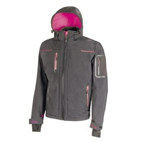 SOFTSHELL DONNA SPACE LADY GRIGIO-FUCSIA TAGLIA M U-POWER - FU187GF-M