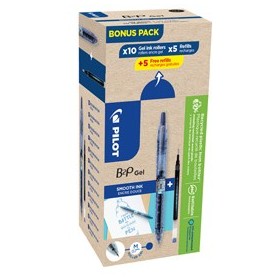 BONUSPACK 10 ROLLER +10 REFILL B2P GEL PUNTA 0.7 MM BLU PILOT - 26